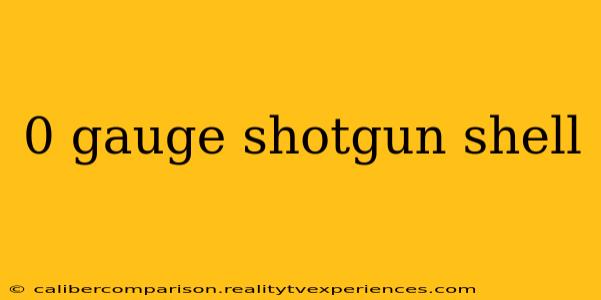 0 gauge shotgun shell