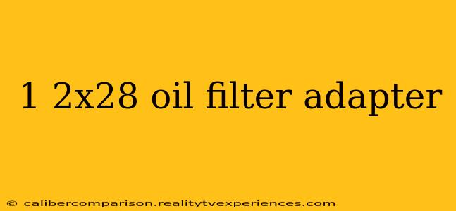 1 2x28 oil filter adapter