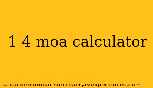 1 4 moa calculator