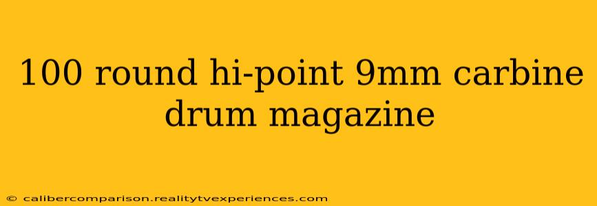 100 round hi-point 9mm carbine drum magazine