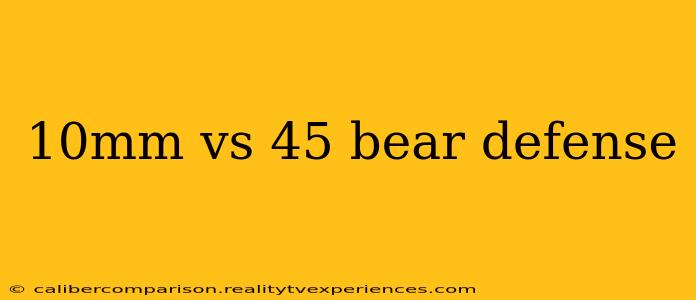 10mm vs 45 bear defense