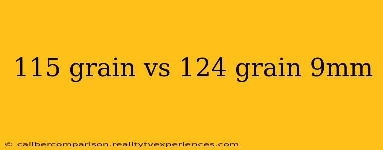 115 grain vs 124 grain 9mm