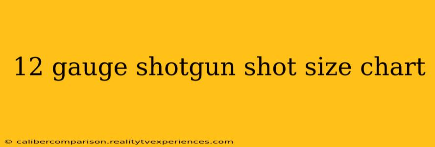 12 gauge shotgun shot size chart