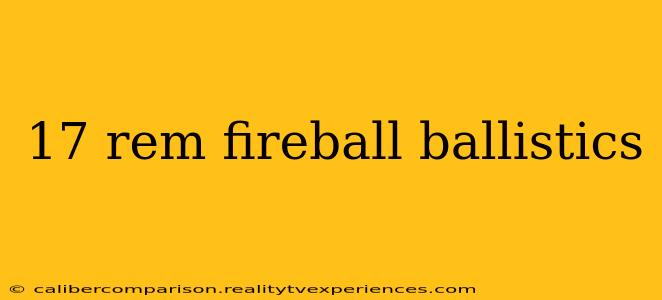 17 rem fireball ballistics