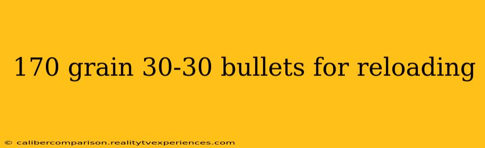 170 grain 30-30 bullets for reloading