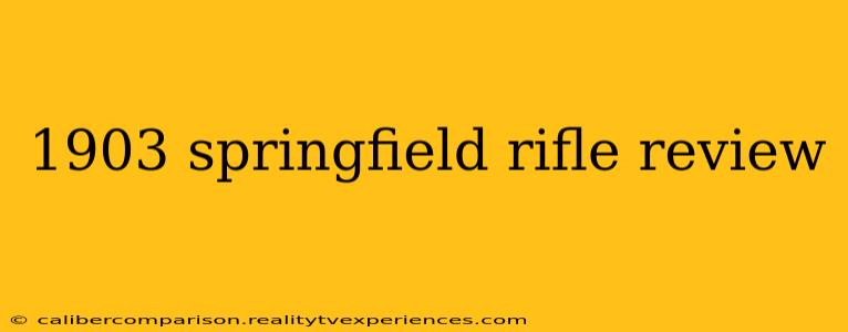 1903 springfield rifle review