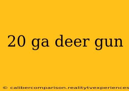 20 ga deer gun