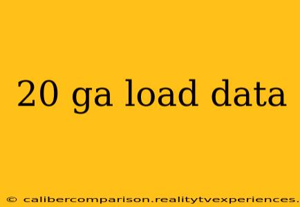 20 ga load data