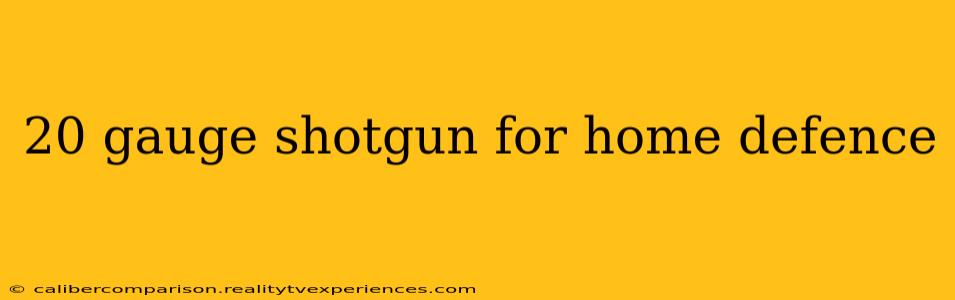 20 gauge shotgun for home defence