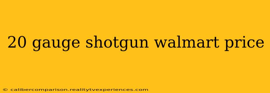 20 gauge shotgun walmart price