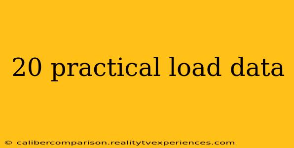 20 practical load data