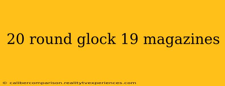 20 round glock 19 magazines