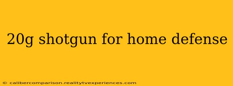 20g shotgun for home defense