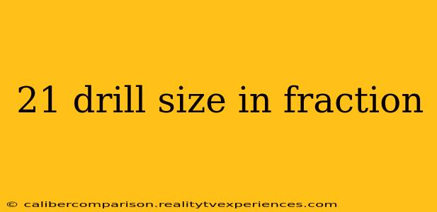 21 drill size in fraction