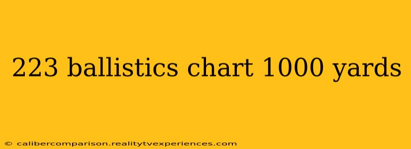 223 ballistics chart 1000 yards