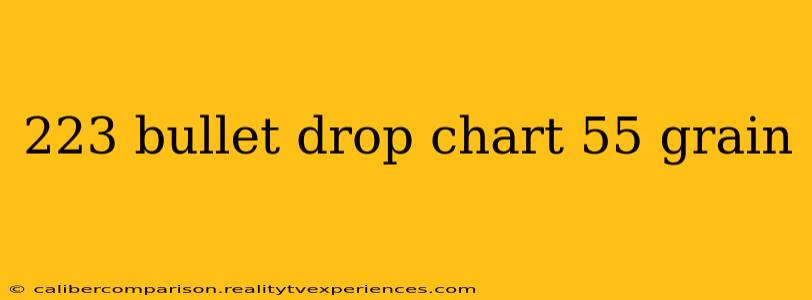 223 bullet drop chart 55 grain