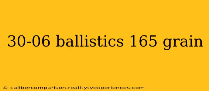 30-06 ballistics 165 grain