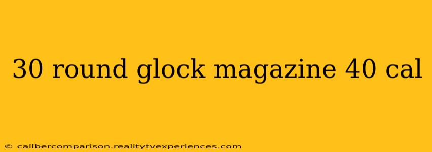 30 round glock magazine 40 cal