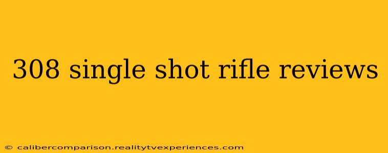 308 single shot rifle reviews