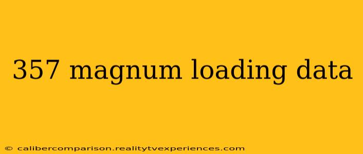 357 magnum loading data