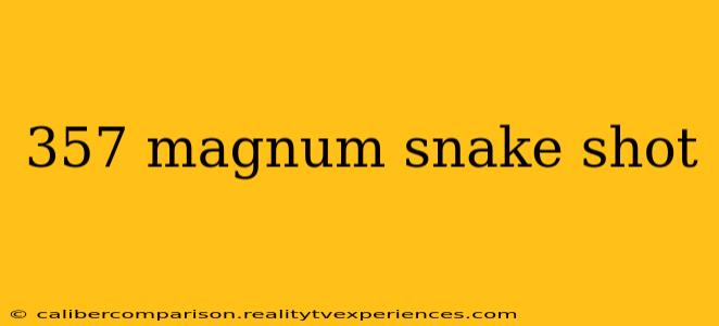 357 magnum snake shot