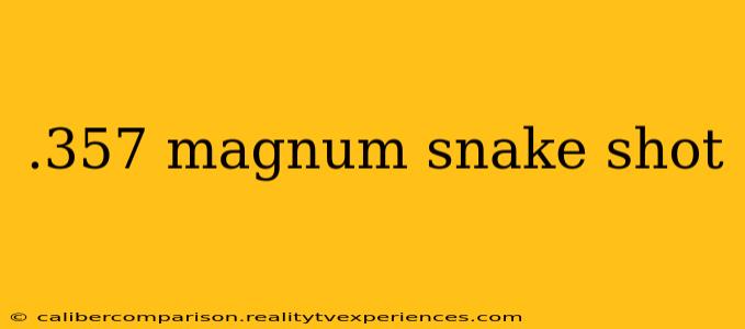 .357 magnum snake shot