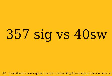 357 sig vs 40sw