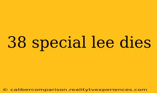 38 special lee dies