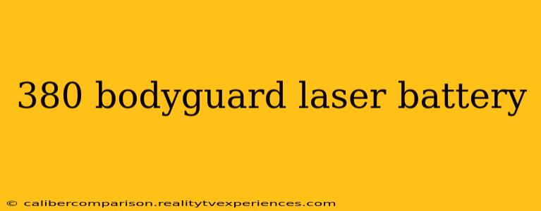 380 bodyguard laser battery