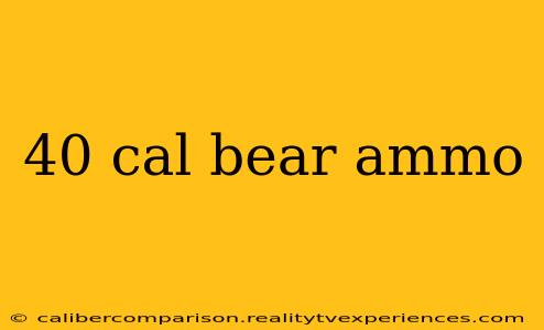 40 cal bear ammo