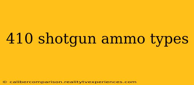 410 shotgun ammo types