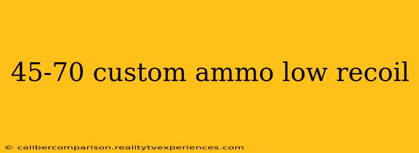 45-70 custom ammo low recoil