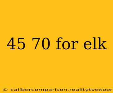 45 70 for elk