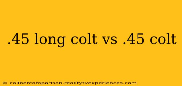 .45 long colt vs .45 colt