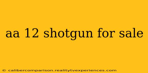 aa 12 shotgun for sale