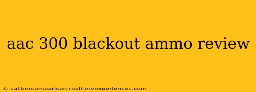 aac 300 blackout ammo review