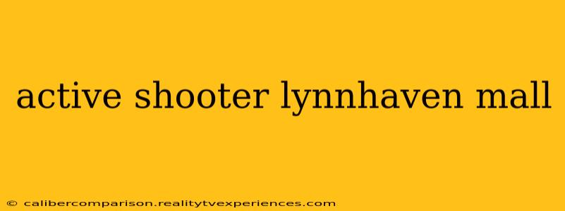 active shooter lynnhaven mall