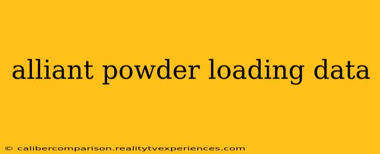 alliant powder loading data