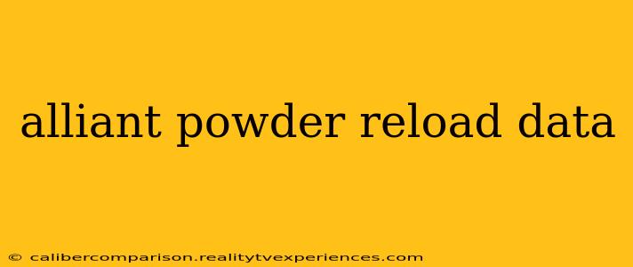 alliant powder reload data