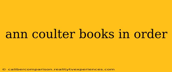 ann coulter books in order