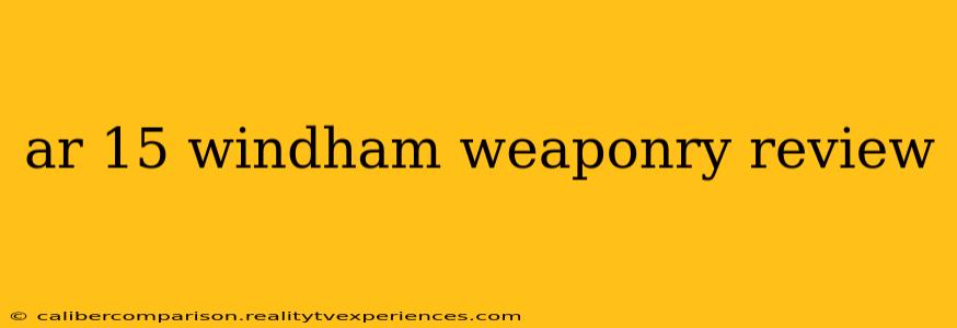 ar 15 windham weaponry review