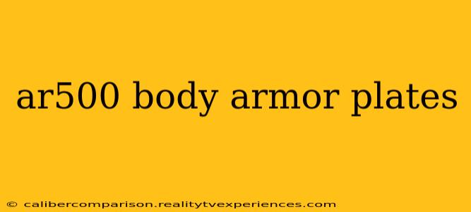 ar500 body armor plates