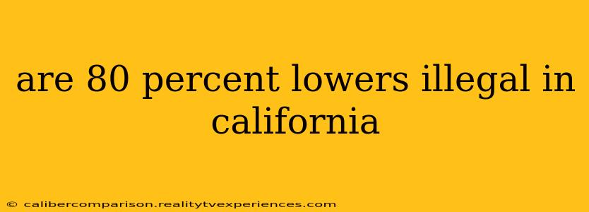 are 80 percent lowers illegal in california