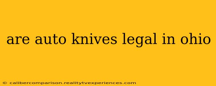 are auto knives legal in ohio