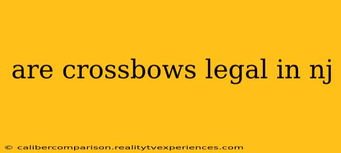 are crossbows legal in nj