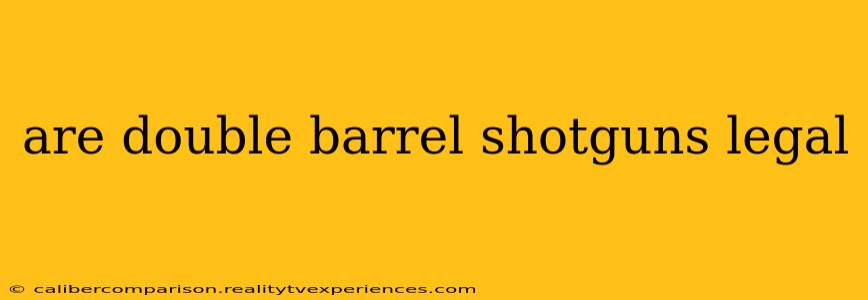 are double barrel shotguns legal