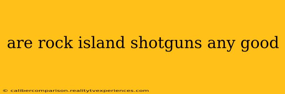 are rock island shotguns any good