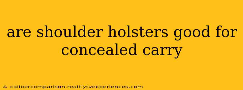 are shoulder holsters good for concealed carry