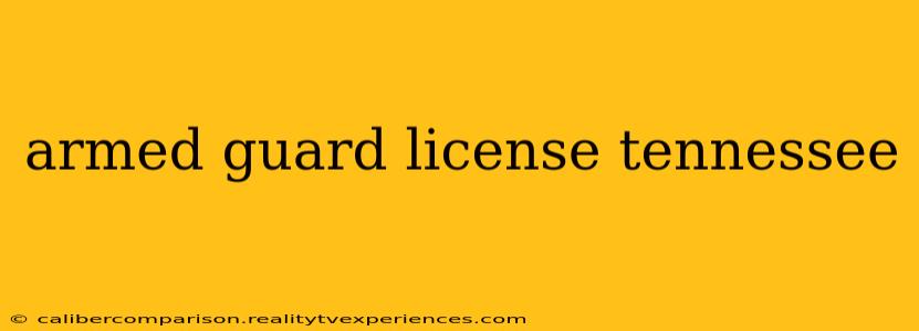 armed guard license tennessee