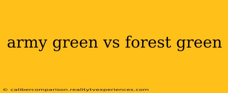 army green vs forest green